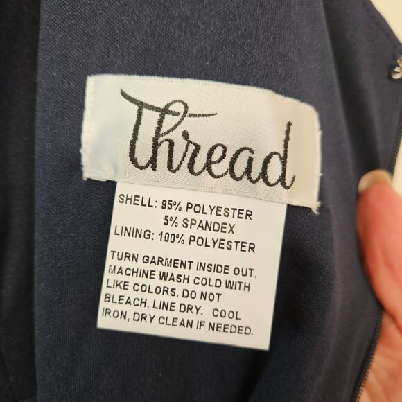 Thread Midnight Square Neck Satin Gown Size M NWT Formal Holiday Party Event - Picture 6 of 9